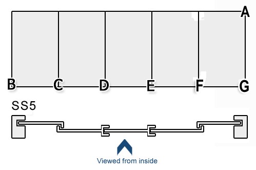 5 Panel Horizontal Slider secondary glazing